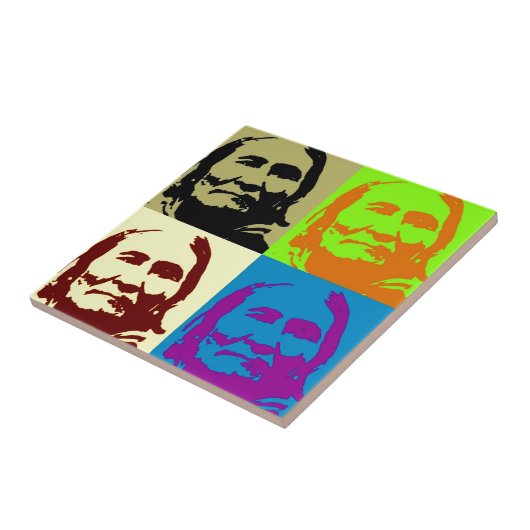 Pop Art Freedom Fighter Geronimo Fliese (Seite)