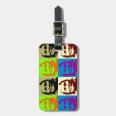 Pop Art Freedom Fighter Geronimo Gepäckanhänger (Vorderseite vertikal)