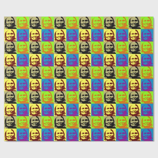 Pop Art Freedom Fighter Geronimo Geschenkpapier (Flach)