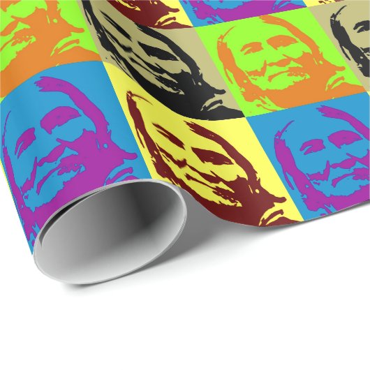 Pop Art Freedom Fighter Geronimo Geschenkpapier (Rolleneckpunkt)