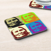 Pop Art Freedom Fighter Geronimo Getränkeuntersetzer (Linke Seite)