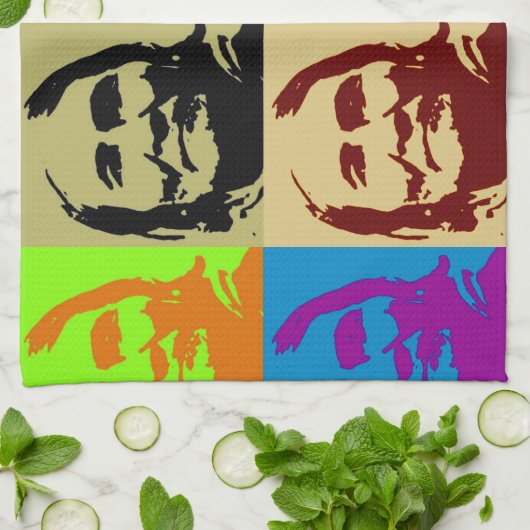 Pop Art Freedom Fighter Geronimo Handtuch (Gefaltet)