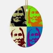 Pop Art Freedom Fighter Geronimo Keramik Ornament (Rechts)