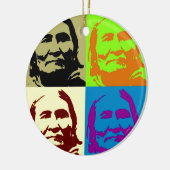Pop Art Freedom Fighter Geronimo Keramik Ornament (Links)