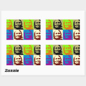 Pop Art Freedom Fighter Geronimo Rechteckiger Aufkleber (Blatt)