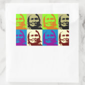 Pop Art Freedom Fighter Geronimo Rechteckiger Aufkleber (Tasche)