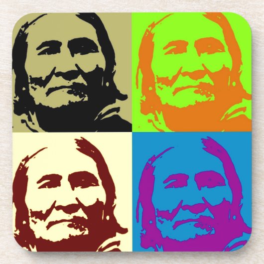 Pop Art Freedom Fighter Geronimo Untersetzer (Vorderseite)