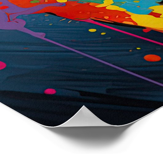 Pop Art Frenchie Poster (Ecke)