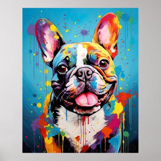 Pop Art Frenchie Poster (Vorne)