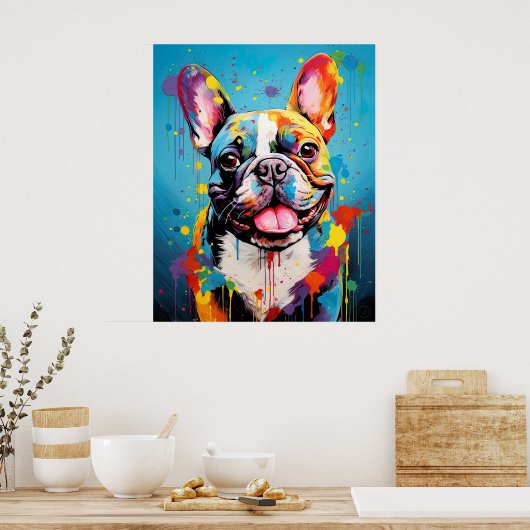 Pop Art Frenchie Poster (Küche)