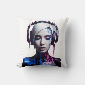 Pop Art Freunde: Musik und Lachen Tee Kissen