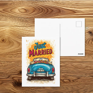 Pop Art Frisch Vermählt Postkarte