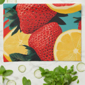 Pop-Art-Fruchtcollage-Illustration Geschirrtuch (Gefaltet)