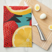 Pop-Art-Fruchtcollage-Illustration Geschirrtuch (Viertel Falte)