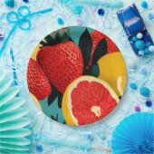 Pop Art Fruit Collage Illustration Pappteller (Party)