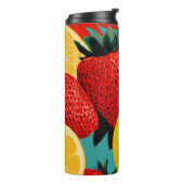 Pop Art Fruit Collage Illustration Thermosbecher (Nach links gedreht)