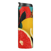 Pop Art Fruit Collage Illustration Thermosbecher (Nach rechts gedreht)
