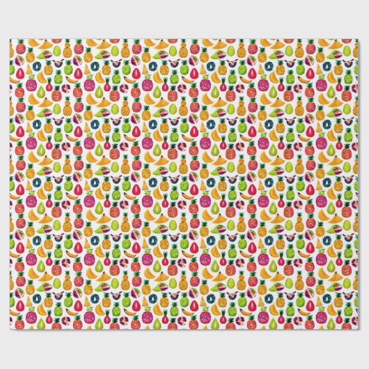 Pop Art Fruit Fiesta Geschenk Wrap Geschenkpapier (Flach)