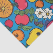 Pop art Fruit on Navey Seidenpapier (Ausschnitt)