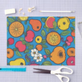 Pop art Fruit on Navey Seidenpapier (Handwerk)