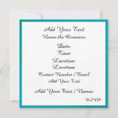 Pop Art Fun Einladung (Rückseite)