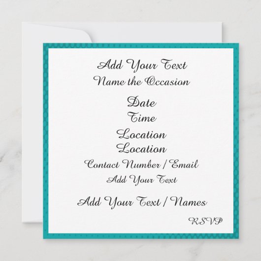 Pop Art Fun Einladung (Rückseite)