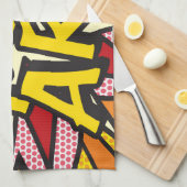 POP ART Fun Retro Comic Buch Handtuch (Viertel Falte)