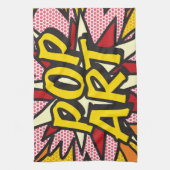 POP ART Fun Retro Comic Buch Handtuch (Vertikal)
