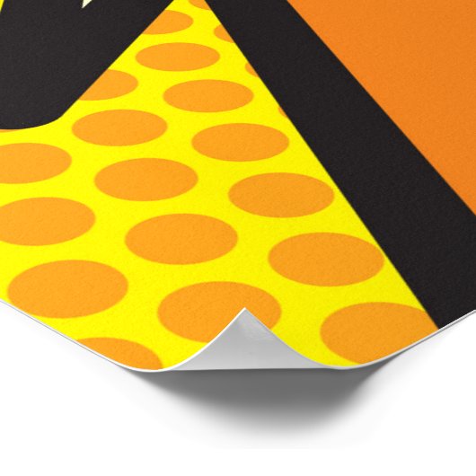 POP ART Fun Retro Comic Pop Kunst, Dichtung und Mu Poster (Ecke)