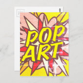 POP ART Fun Retro Comic Pop Kunst, Dichtung und Mu Postkarte (Vorne/Hinten)