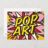 POP ART Fun Retro Comic Pop Kunst, Dichtung und Mu Postkarte (Vorne/Hinten)