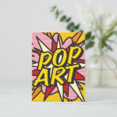 Pop ART Fun Retro Comic Pop Kunst, Dichtung und Mu Postkarte (Stehend Vorderseite)