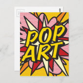 Pop ART Fun Retro Comic Pop Kunst, Dichtung und Mu Postkarte (Vorne/Hinten)