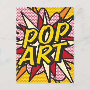 Pop ART Fun Retro Comic Pop Kunst, Dichtung und Mu Postkarte