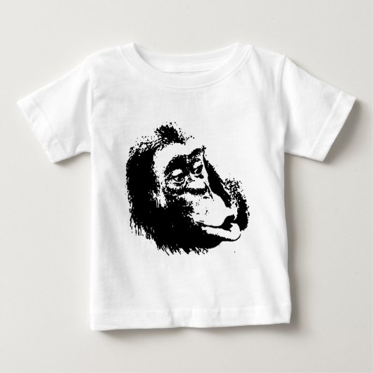 Pop Art Funny Chimpanzee Baby T-shirt (Vorderseite)