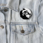 Pop Art Funny Chimpanzee Button (Beispiel)