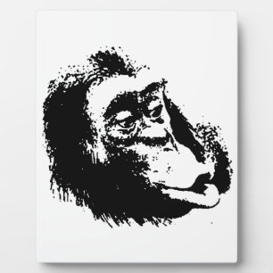 Pop Art Funny Chimpanzee Fotoplatte