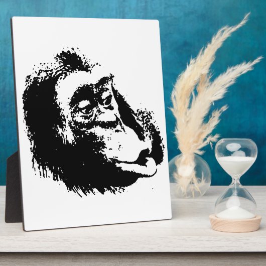 Pop Art Funny Chimpanzee Fotoplatte (Seite)