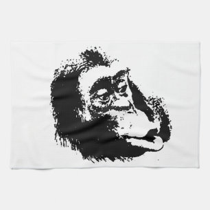 Pop Art Funny Chimpanzee Geschirrtuch