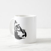 Pop Art Funny Chimpanzee Kaffeetasse (Vorderseite Links)