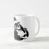 Pop Art Funny Chimpanzee Kaffeetasse (VorderseiteRechts)