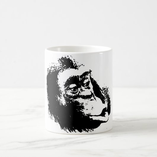 Pop Art Funny Chimpanzee Kaffeetasse (Mittel)