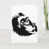 Pop Art Funny Chimpanzee Karte (Vorderseite)