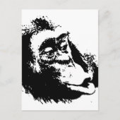 Pop Art Funny Chimpanzee Postkarte (Vorderseite)