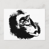 Pop Art Funny Chimpanzee Postkarte (Vorderseite)