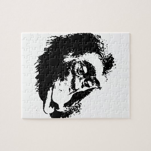 Pop Art Funny Chimpanzee Puzzle (Horizontal)
