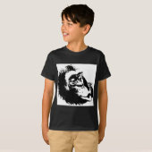 Pop Art Funny Chimpanzee T-Shirt (Vorne ganz)