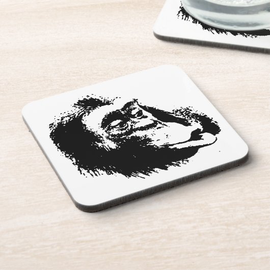 Pop Art Funny Chimpanzee Untersetzer (Linke Seite)