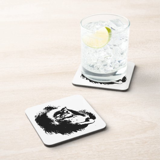 Pop Art Funny Chimpanzee Untersetzer (Rechte Seite)