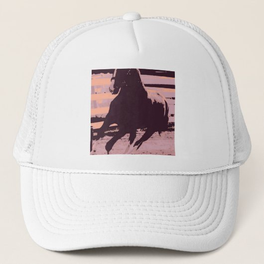 Pop Art Galloping Truckerkappe (Vorderseite)